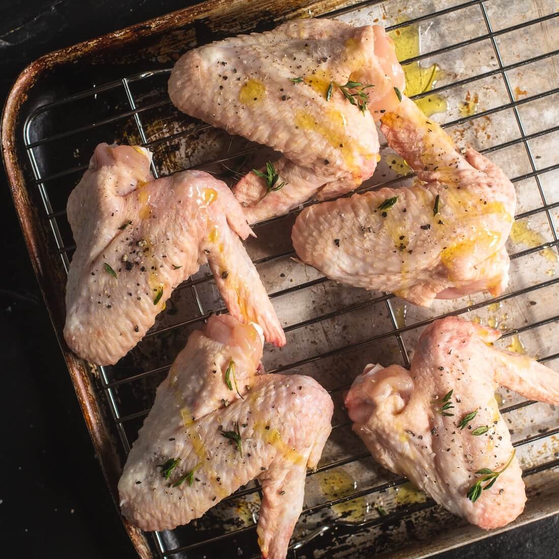 Organic Chicken wings (previously frozen) 500g / Riverford