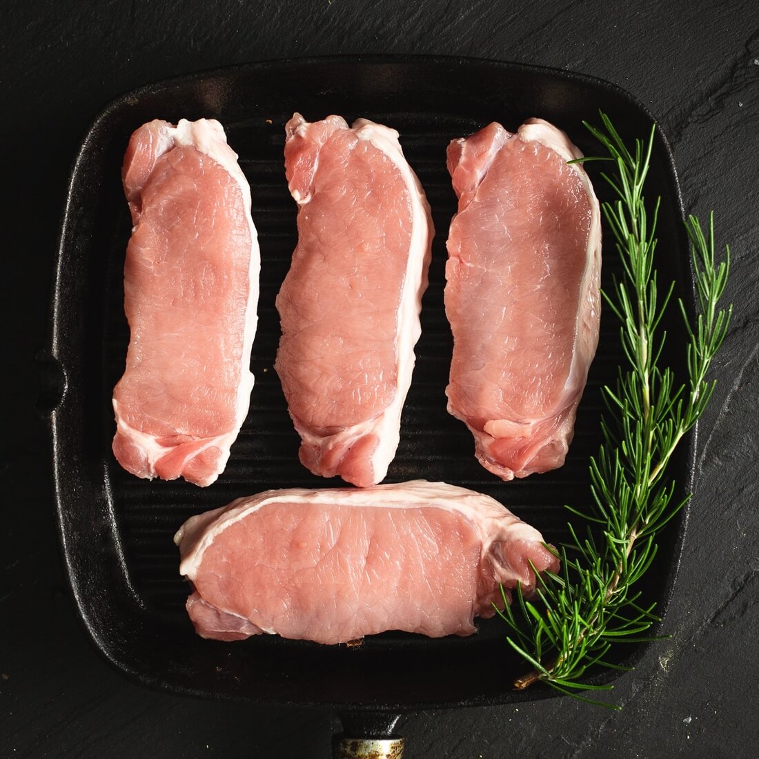 Organic Pork loin steaks 400g / Riverford