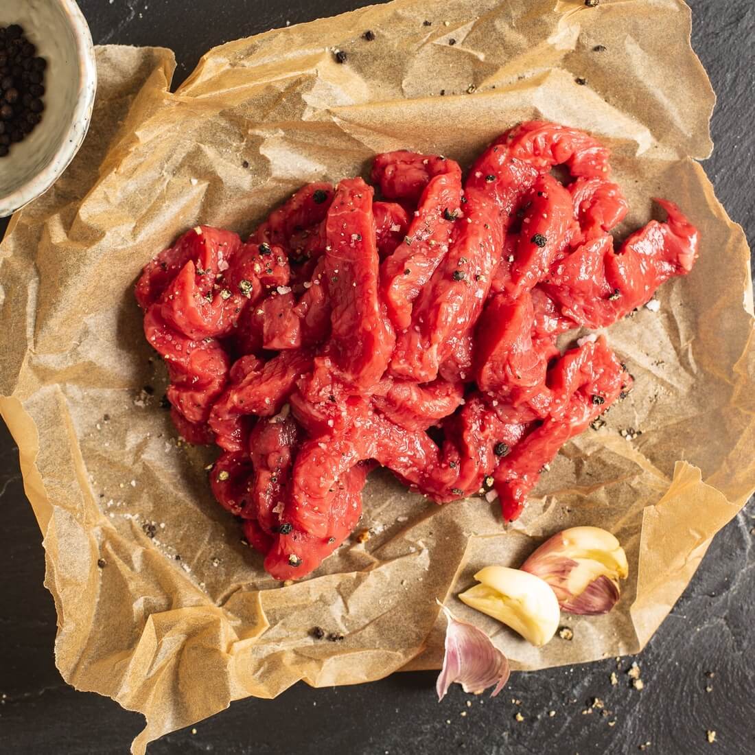 Beef stir fry strips