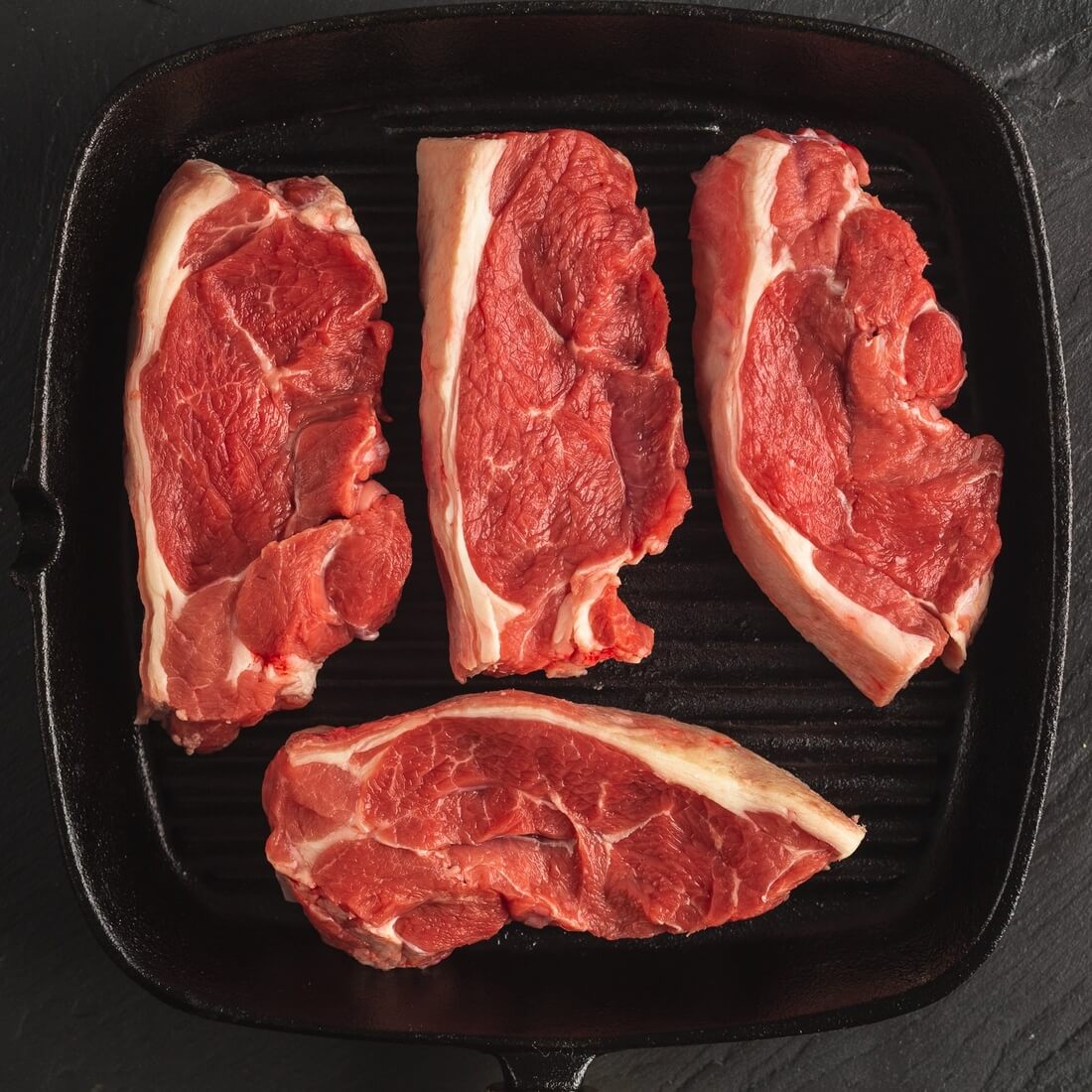 Organic Lamb leg steaks 350g / Riverford