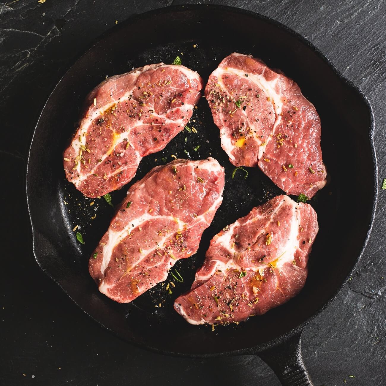 Pork spare rib steaks