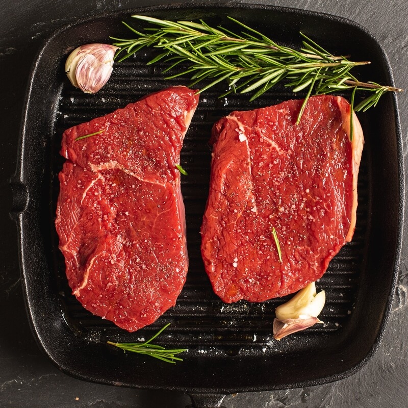 Organic Beef rump steak 380g / Riverford