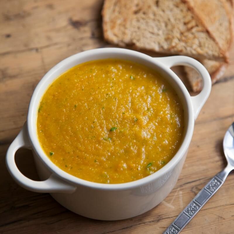 Carrot and coriander soup recipe / Riverford