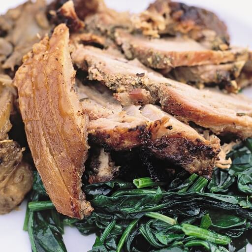 Atafu (porchetta) pork with braised fennel recipe / Riverford