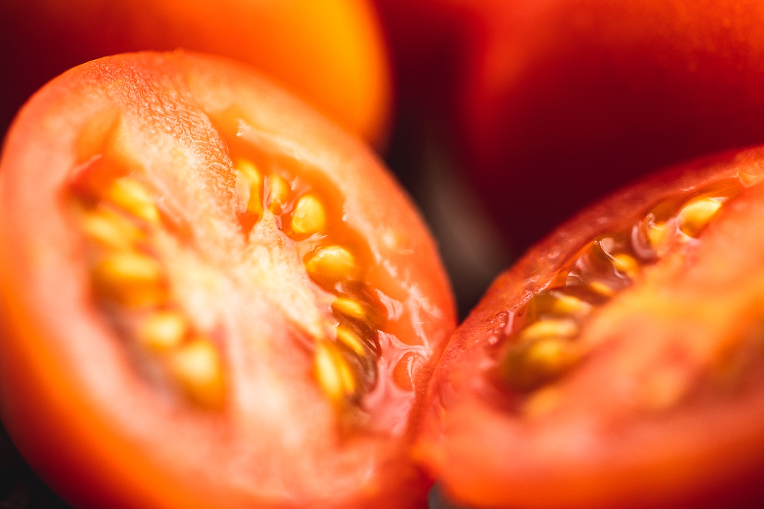 Red baby plum tomatoes