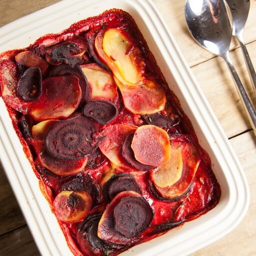 Beetroot gratin recipe / Riverford