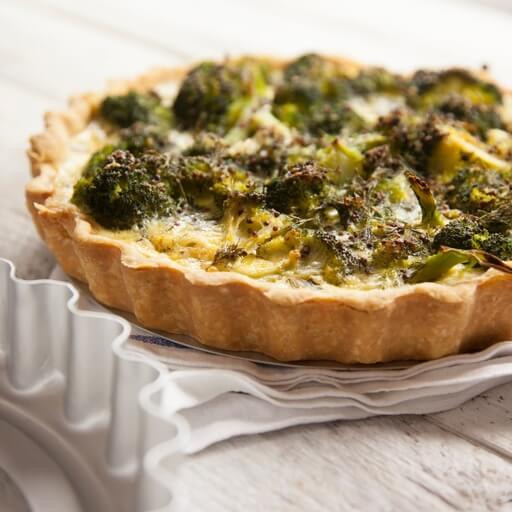 Broccoli, mustard and dill tart recipe / Riverford