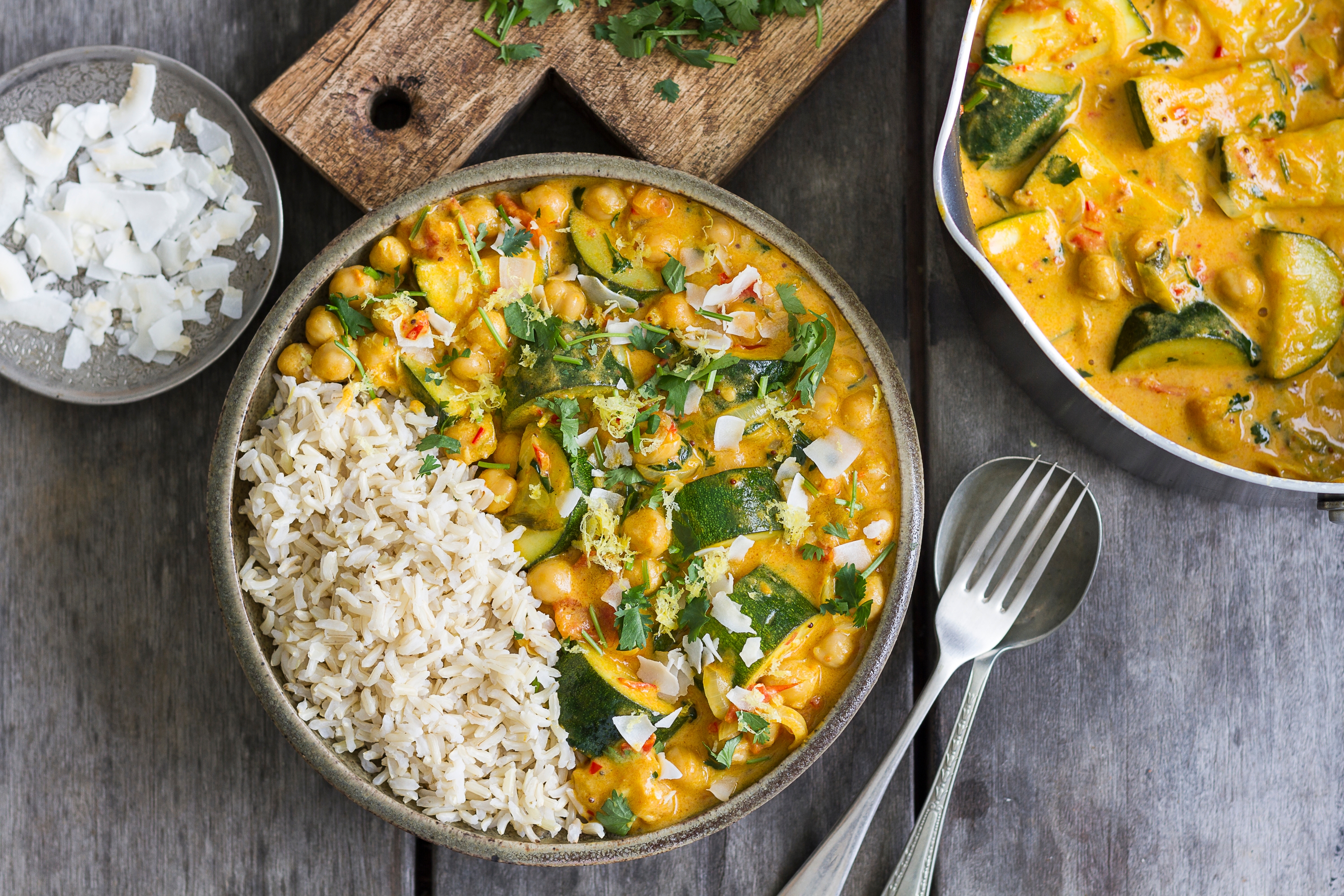 Courgette Chickpea And Coconut Curry Recipe Riverford