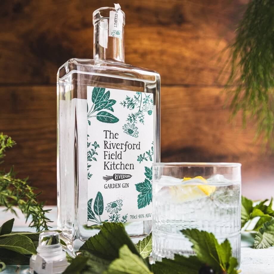 Organic Riverford Field Kitchen Garden Gin 70cl / Riverford