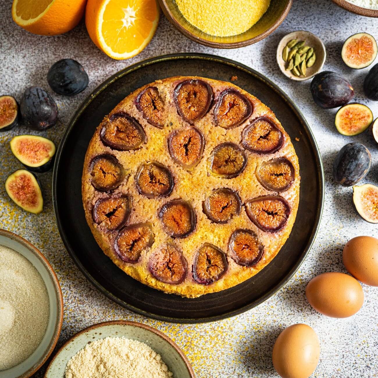 Fig, orange & cardamom polenta cake kit