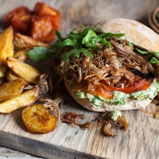 Organic Pork & herb sausages x6, 400g / Riverford