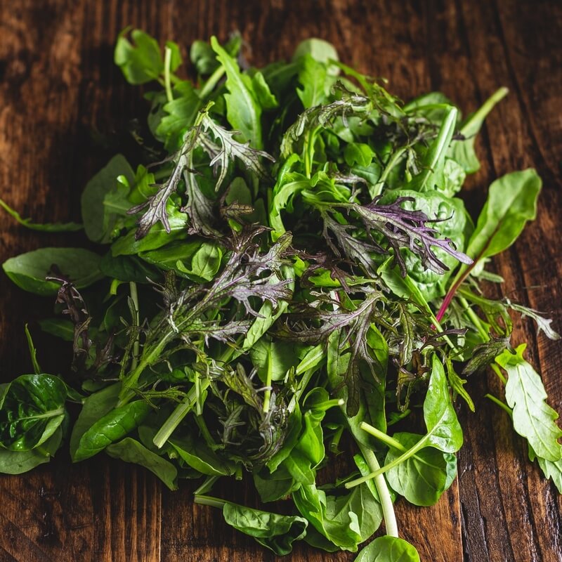 Organic Mixed salad leaves (peppery) 100g / Riverford