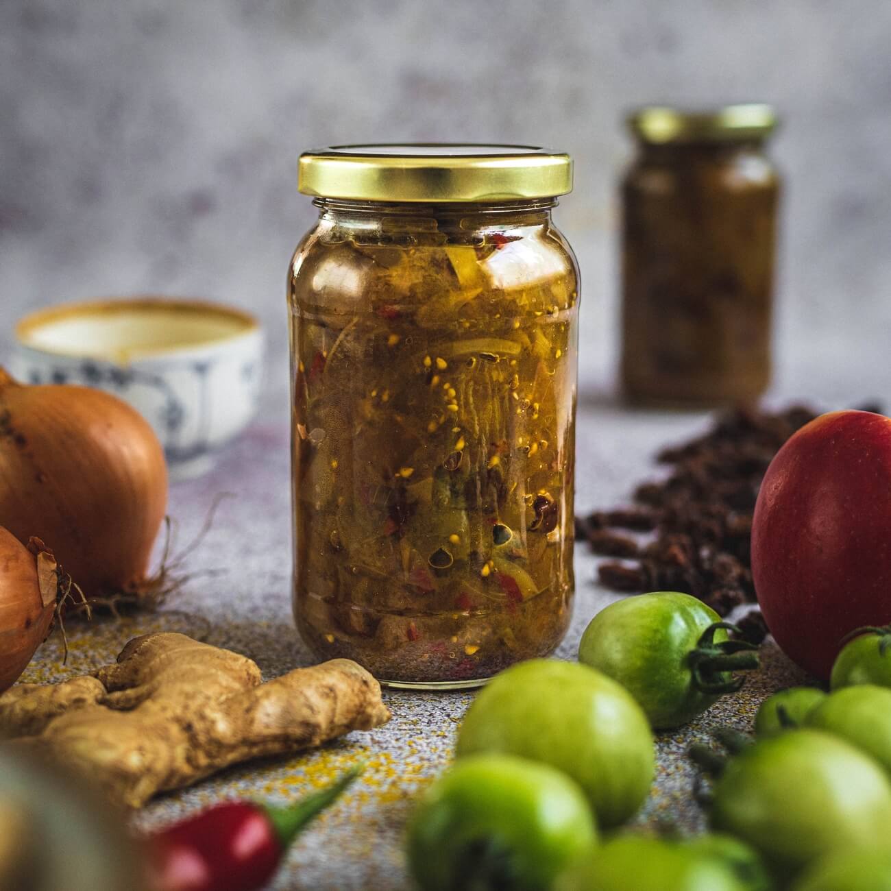 Organic Green Tomato Chutney Kit / Riverford