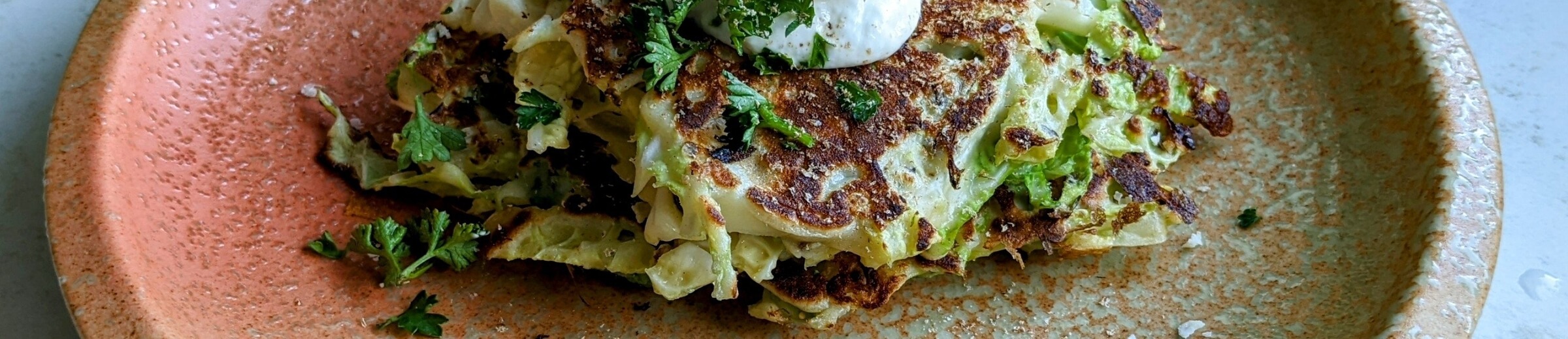 Scandi, cheesy cabbage fritters recipe / Riverford
