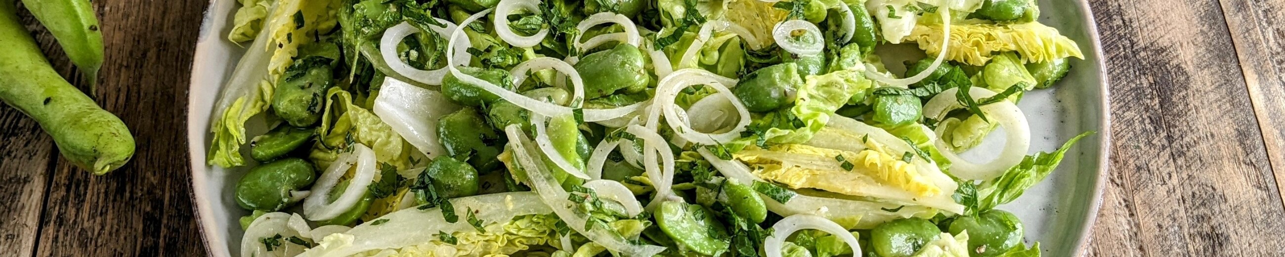 Easy broad bean salad recipe / Riverford