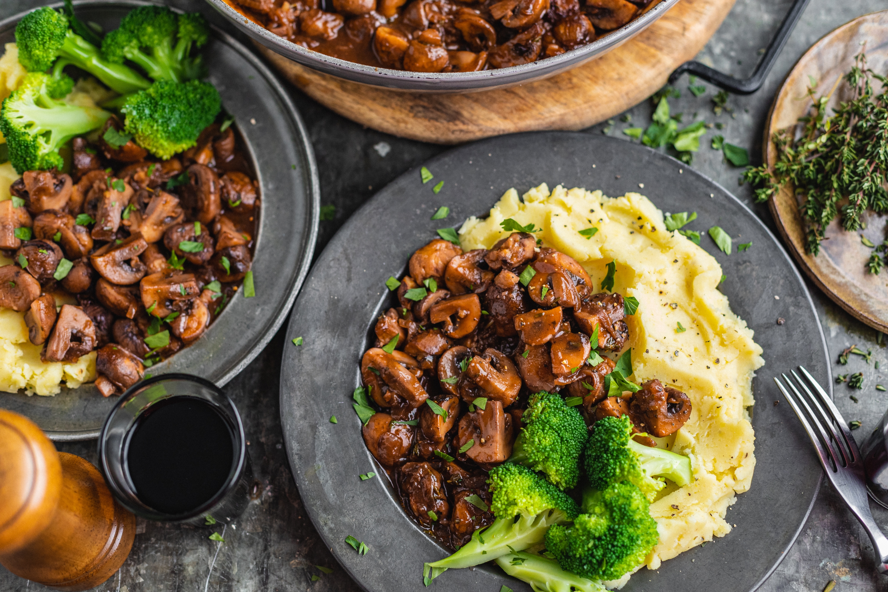 Mushroom Chestnut And Thyme Casserole With Mashed Potato Riverford