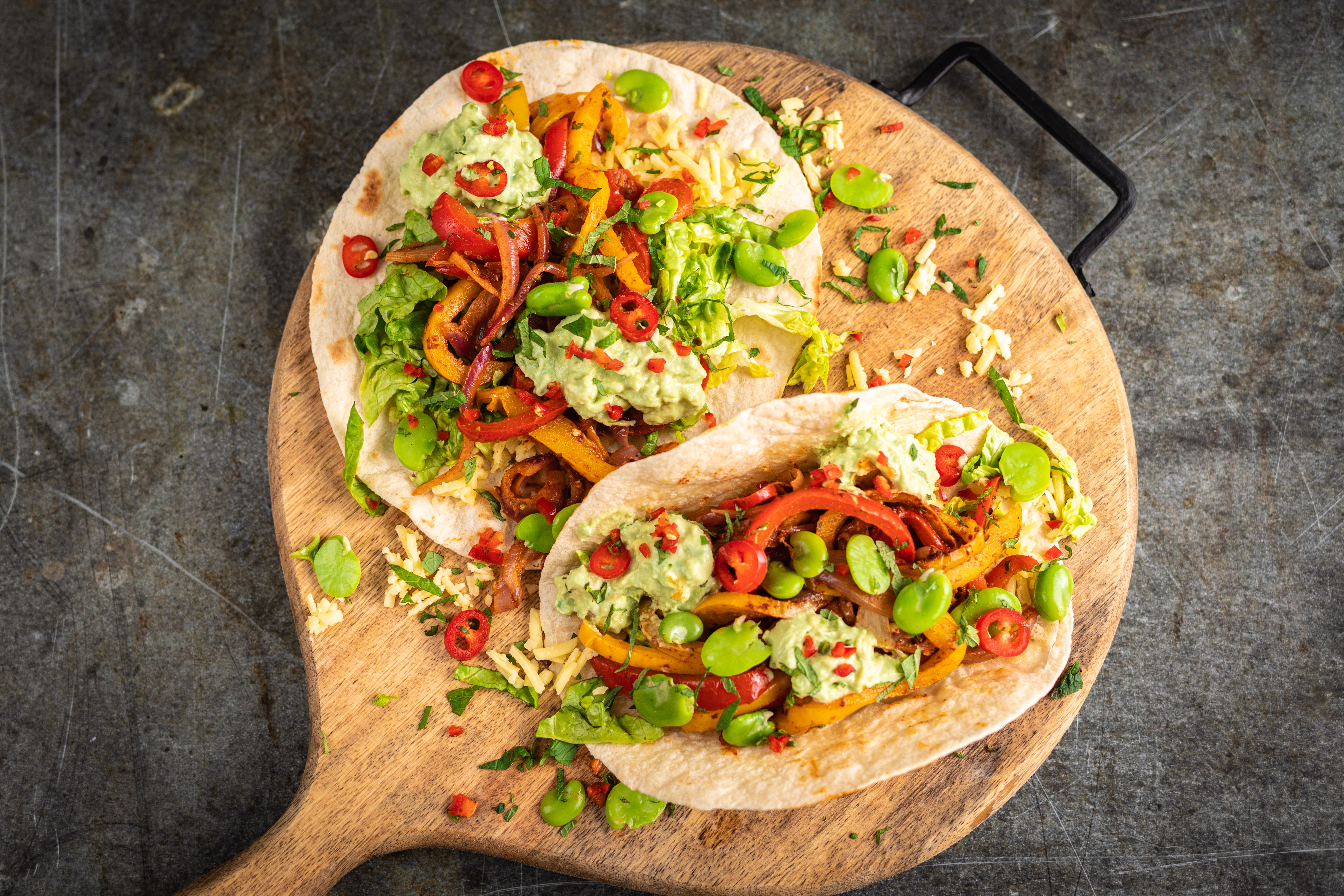 Veg Tacos with Avocado Yogurt recipe / Riverford