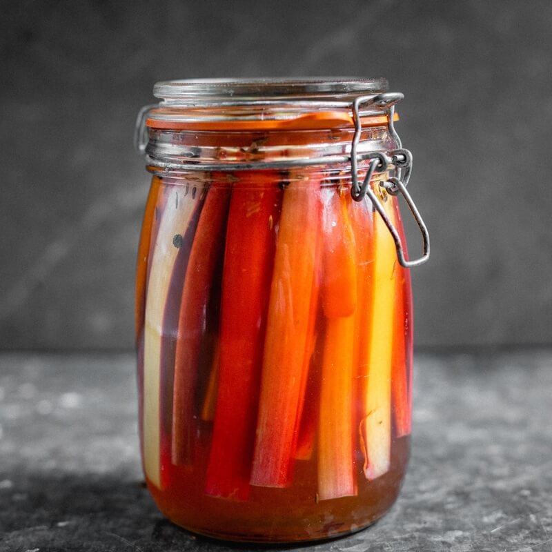 Pickled rhubarb recipe / Riverford