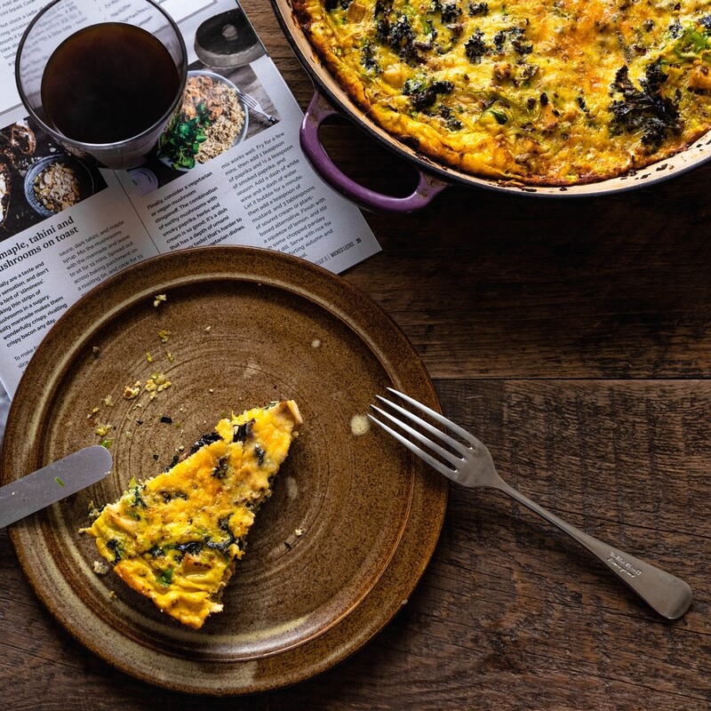 Brussels sprouts & mushroom frittata recipe / Riverford