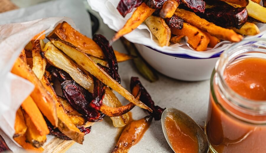 Rainbow Root Fries recipe / Riverford