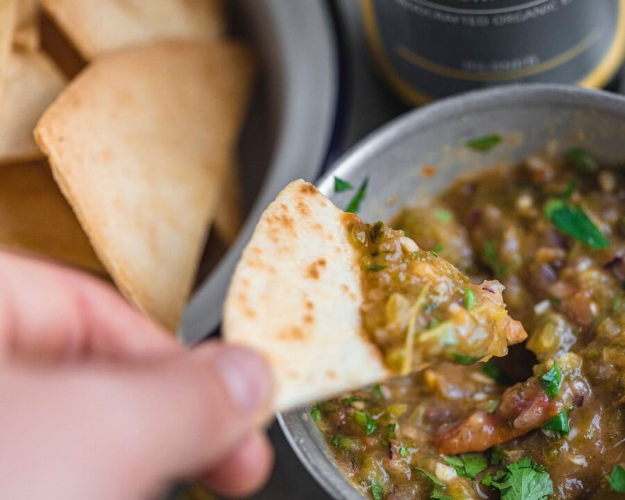 Roast Jalapeño salsa recipe / Riverford