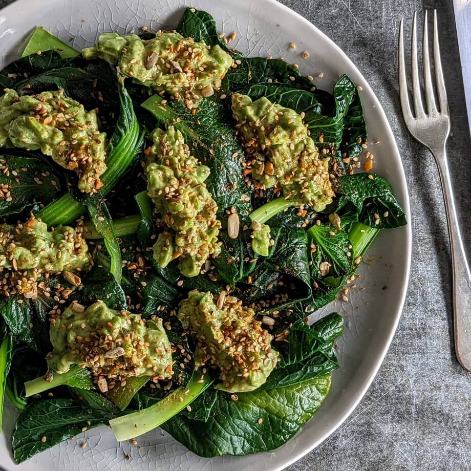 Black bean and quinoa chilli with avocado salad recipe / Riverford