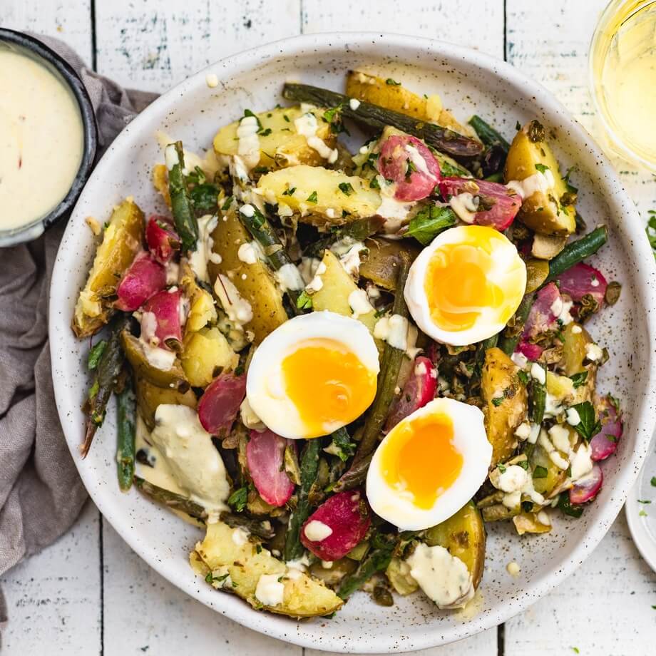 Warm French bean salad recipe / Riverford