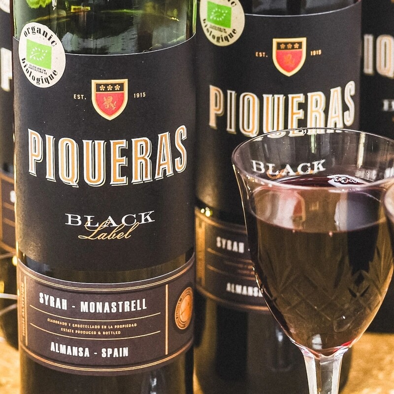 Organic Piqueras Black Label Syrah-Monastrell x6, 75cl / Riverford