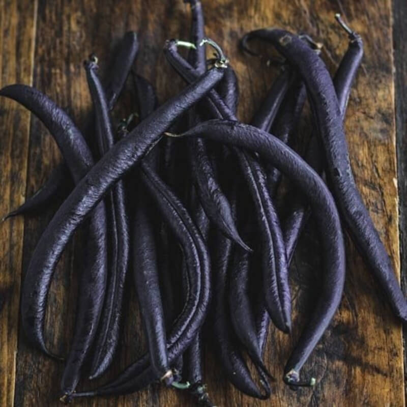 Organic Purple French beans 300g / Riverford