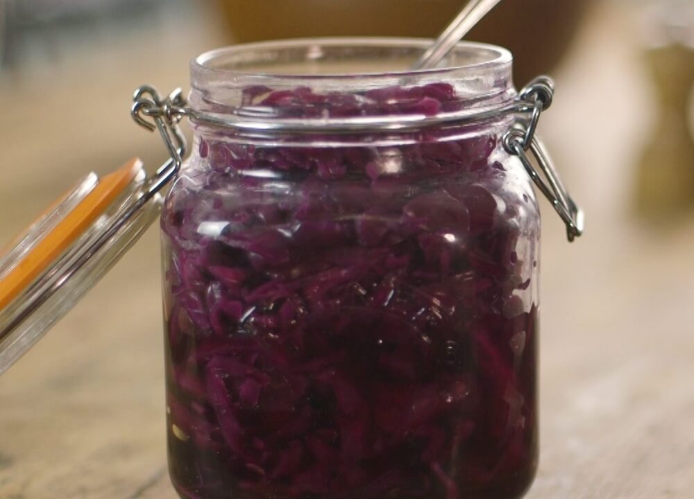 Red cabbage sauerkraut recipe / Riverford