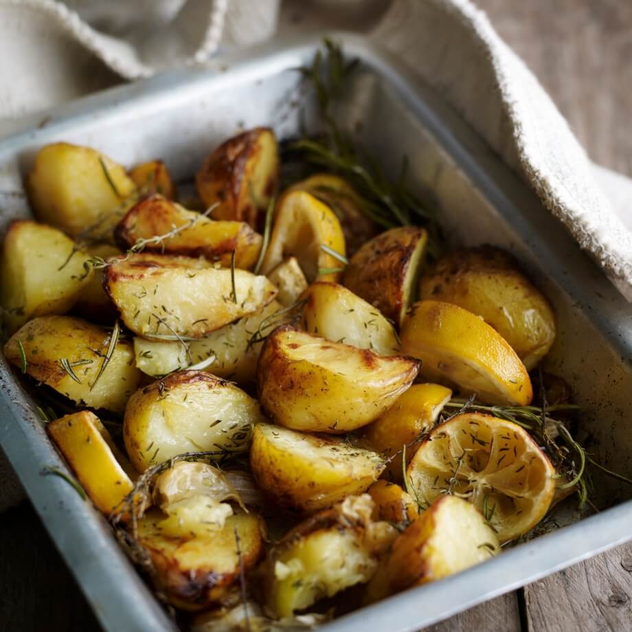 Kohlrabi and potato gratin with lemon thyme recipe / Riverford