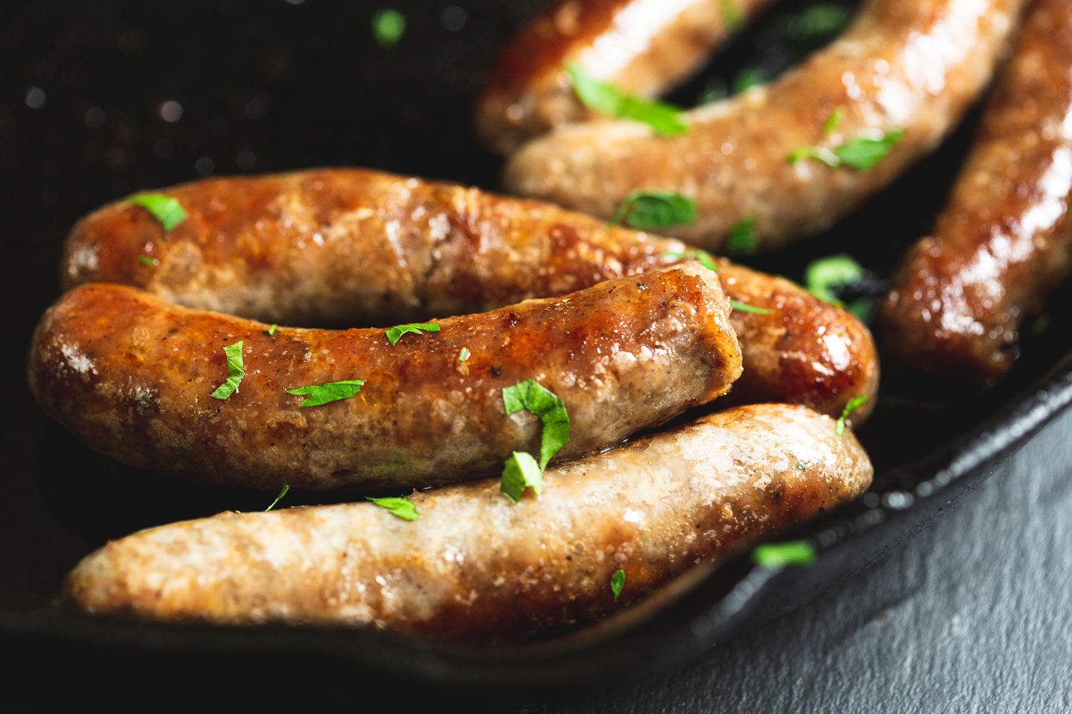 Pork chipolata sausages