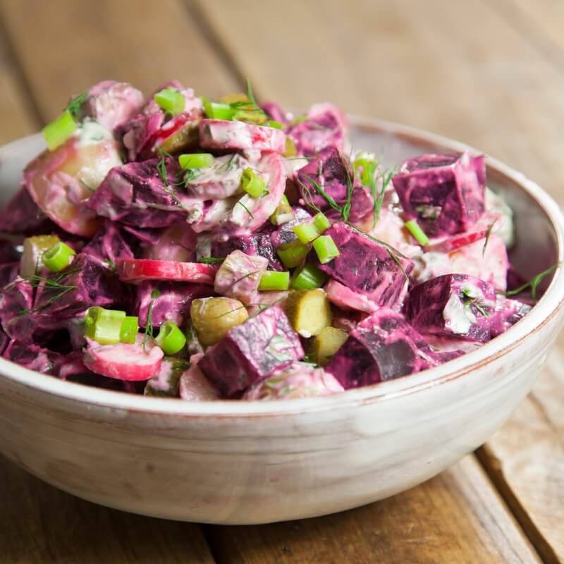 Scandinavianstyle beetroot and potato salad recipe / Riverford