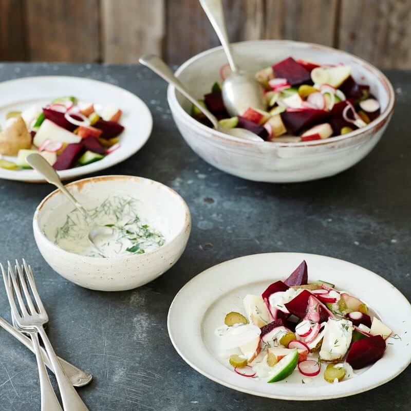Scandinavianstyle beetroot and potato salad recipe / Riverford