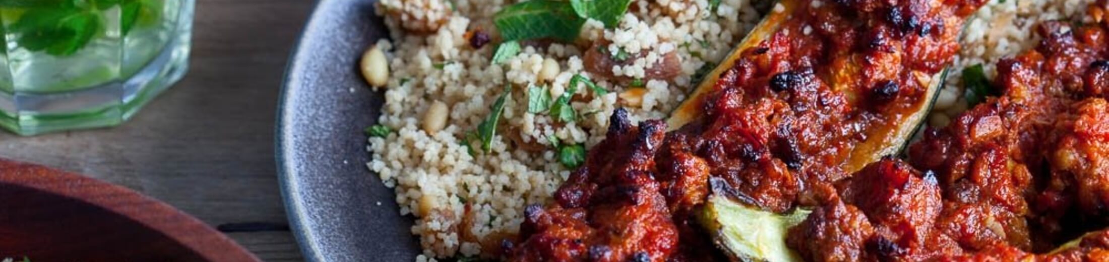 Spiced Lamb Courgettes With Apricot And Pine Nut Couscous Riverford