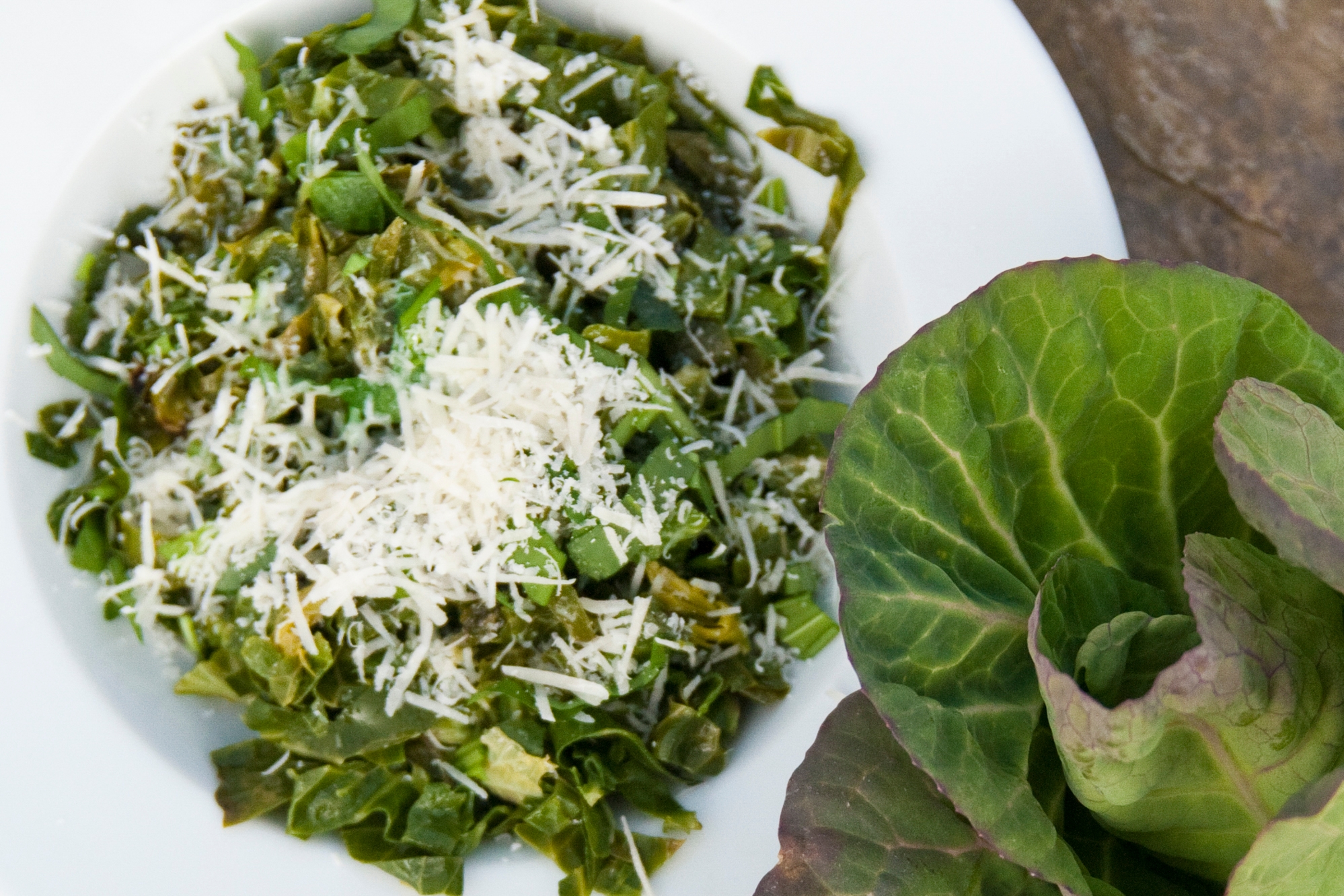 Spring greens with wet and wild garlic recipe / Riverford