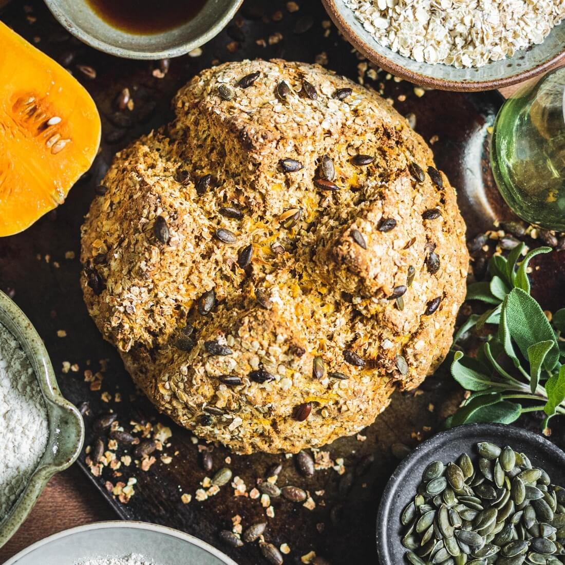 Squash, sage & maple soda bread kit