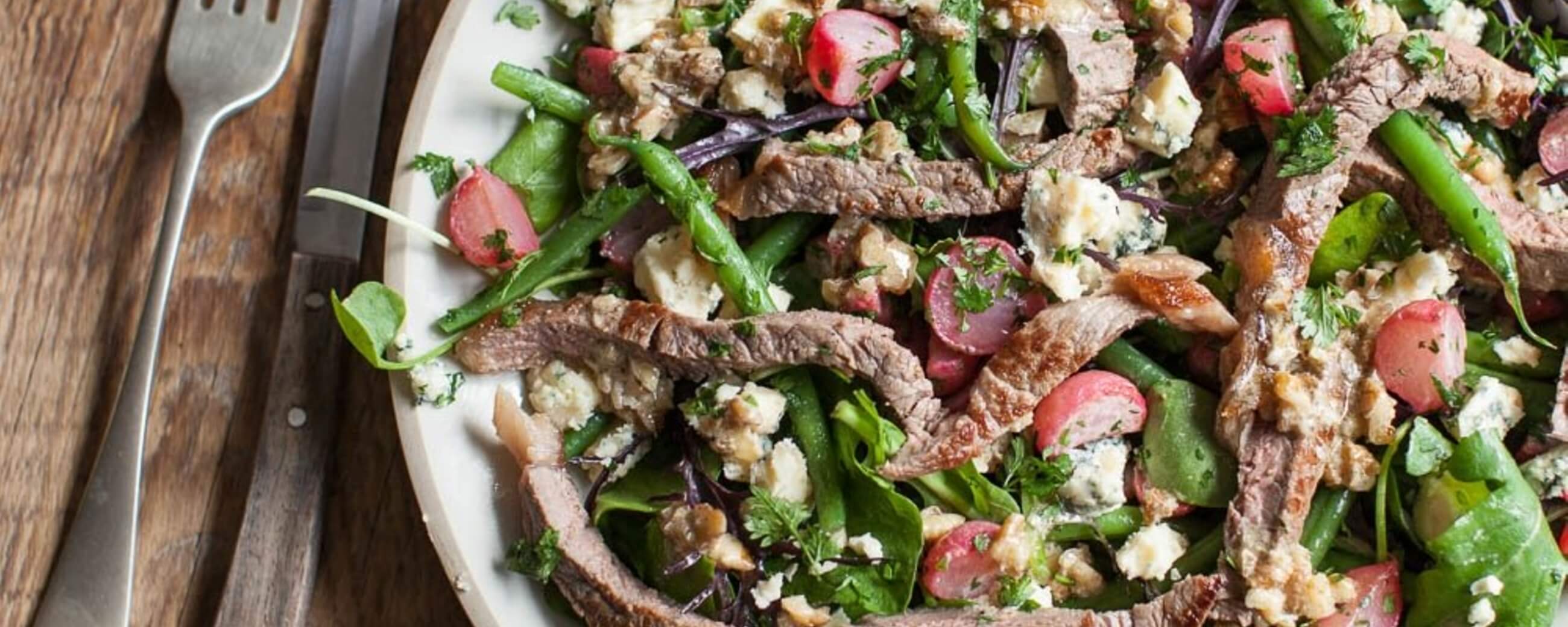 dressing for steak and blue cheese salad Blue Cheese Steak Salad Recipe (video)
