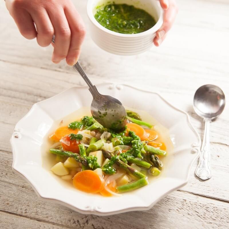 Summer pistou soup recipe / Riverford