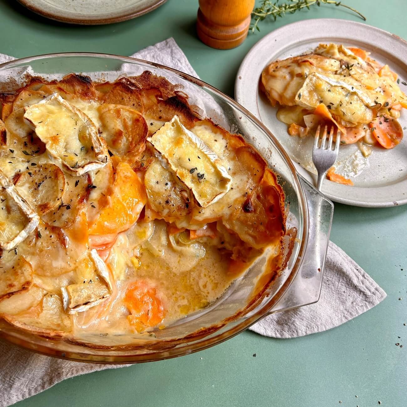 Vegan Layered Root Vegetable Gratin Organic Vegetarian Batch Cook